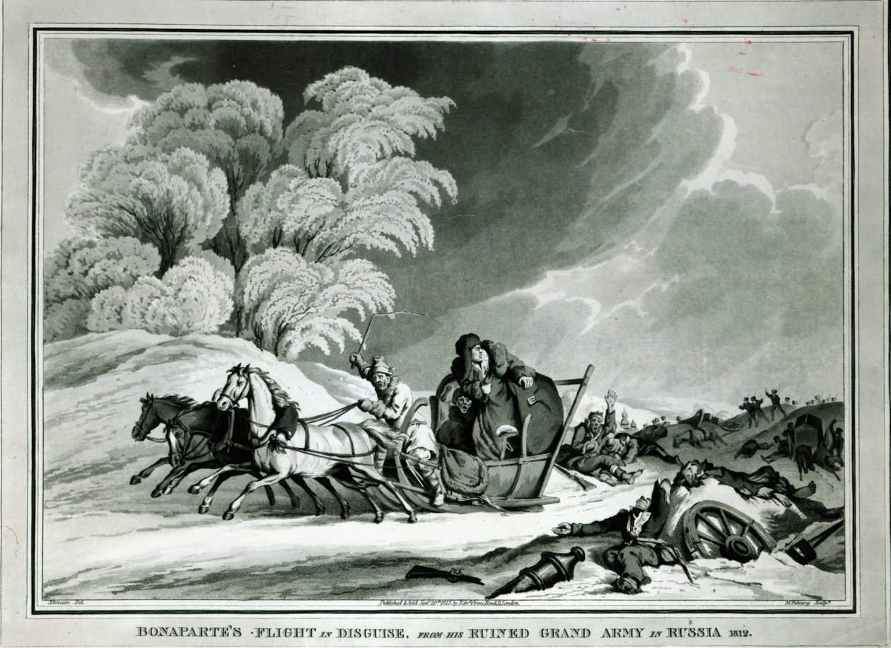 Napoleon in Disguise During the Retreat from Russia in 1812 by William Atkinson