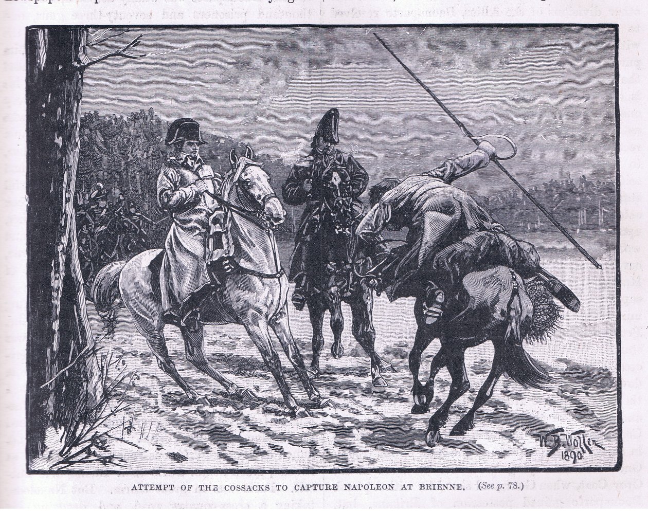 Attempt of Cossacks to Capture Napoleon at Brienne by William Barnes Wollen