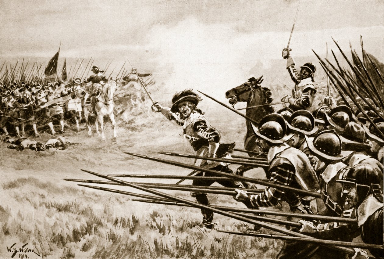 The Charge of the Royalist Infantry at Naseby, June 14th, 1645 by William Barnes Wollen