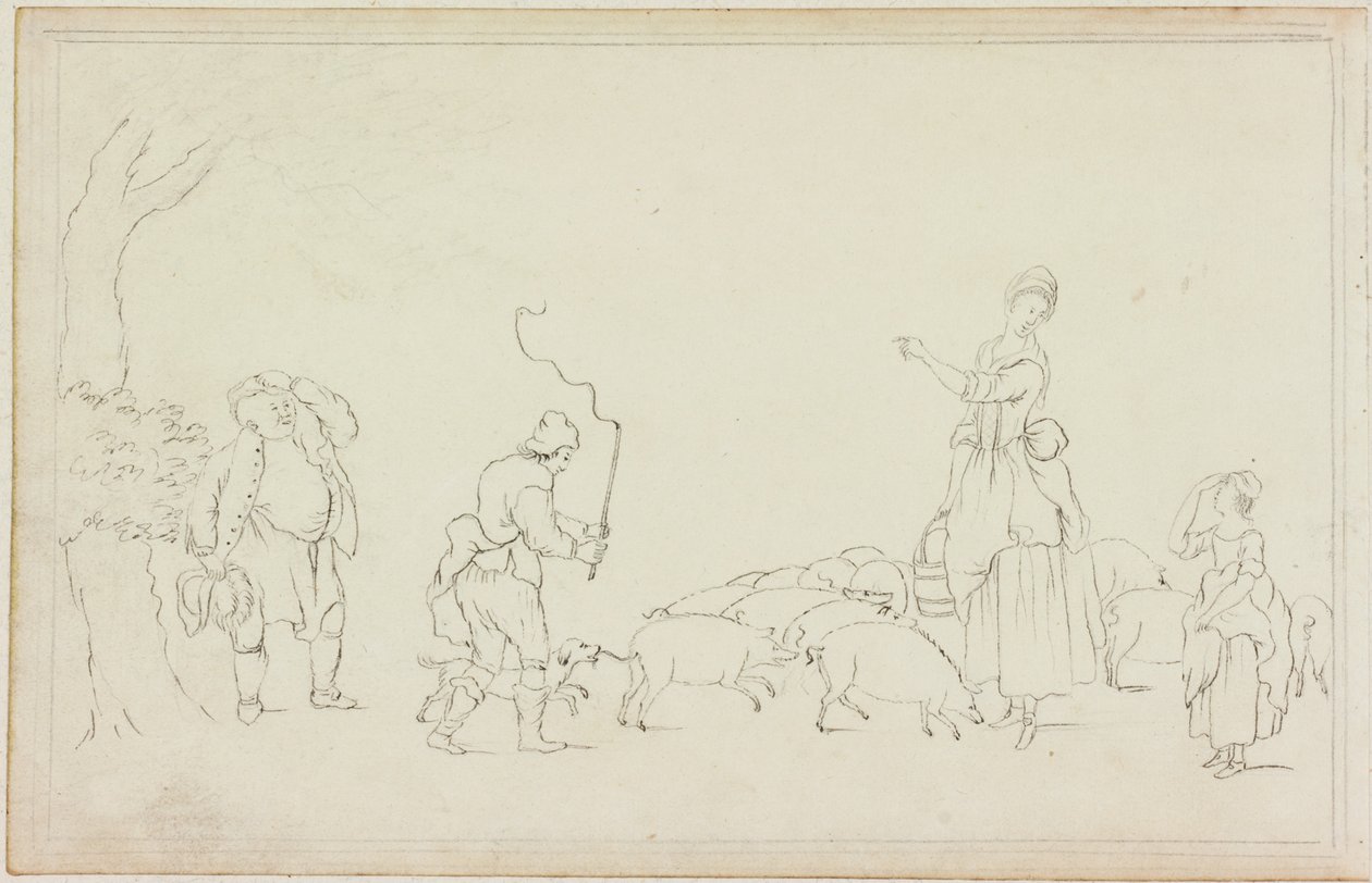 Scene with Pig Drover by William Beilby