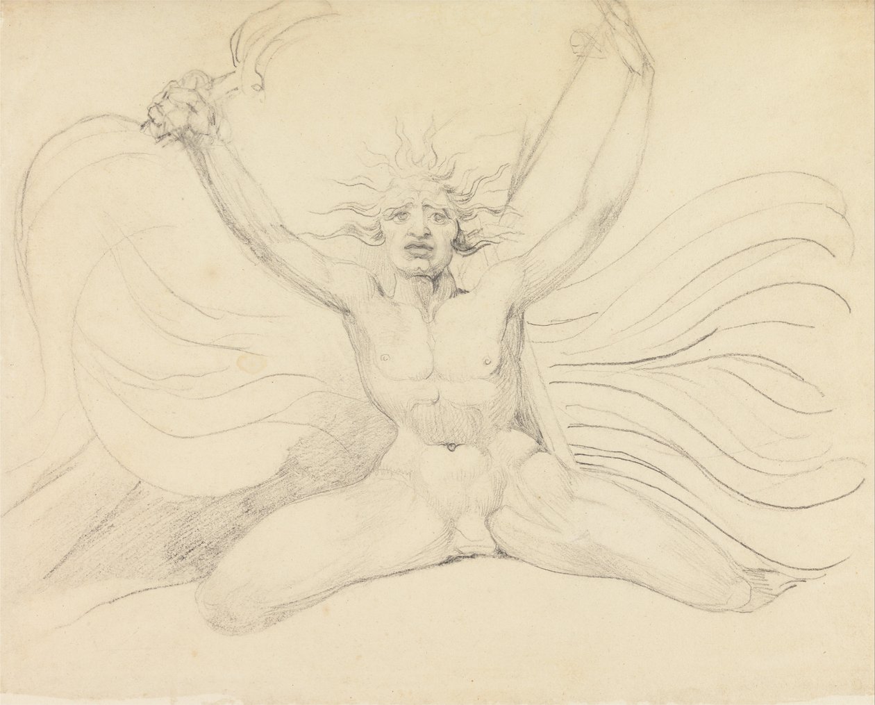 Albion Compelling the Four Zoas to Their Proper Tasks by William Blake