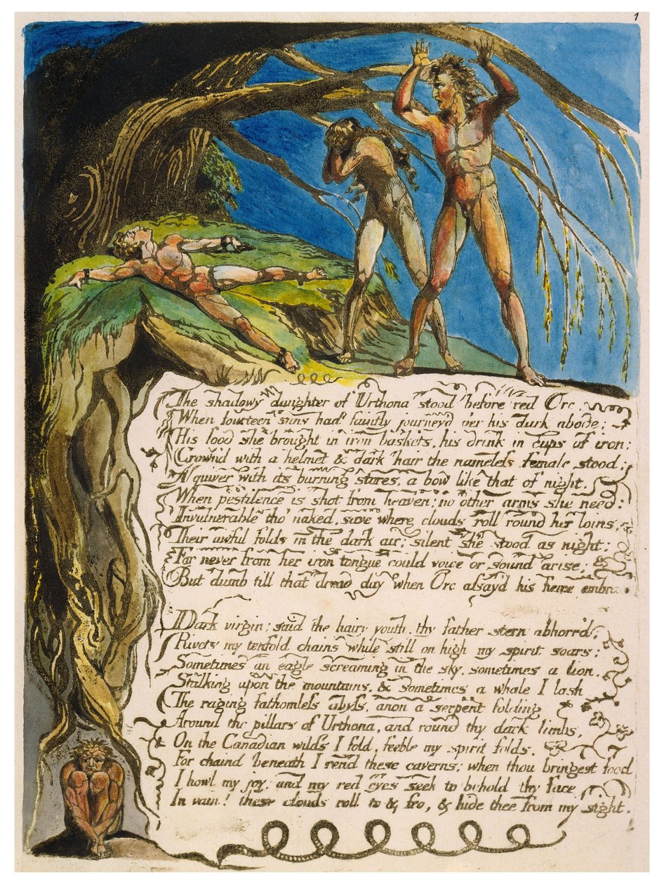 America a Prophecy Copy A Plate 03 by William Blake