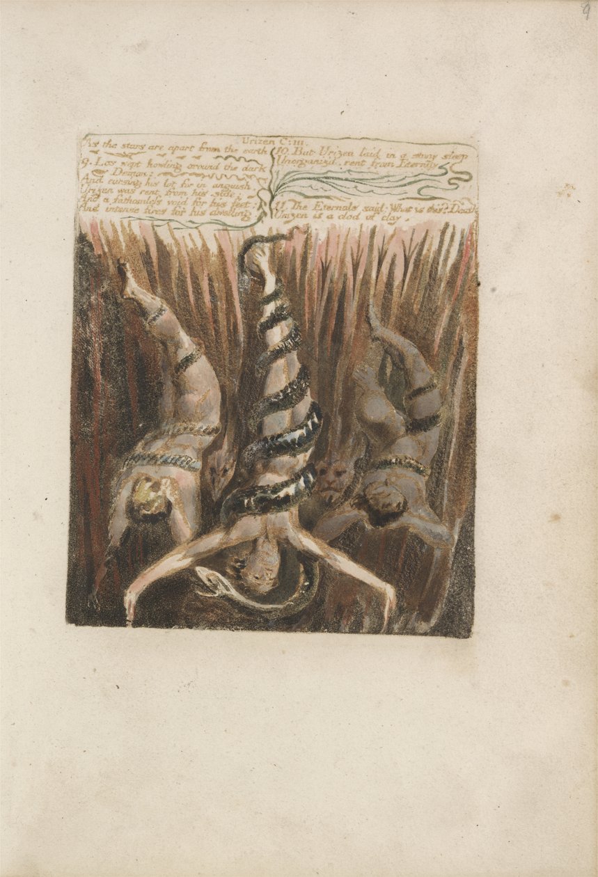 As the stars are apart from the earth..., plate 9 from The First Book of Urizen, 1794 by William Blake