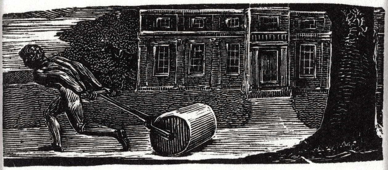 Colinet Tending the Lawn (illustration from Dr. Thornton
