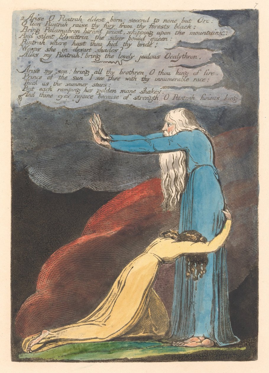 Europe. A Prophecy, Plate 9, Arise O Rintrah... (Bentley 11) by William Blake