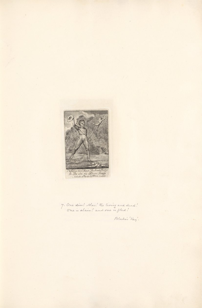 For the Sexes. The Gates of Paradise, Plate 9, Alas! by William Blake