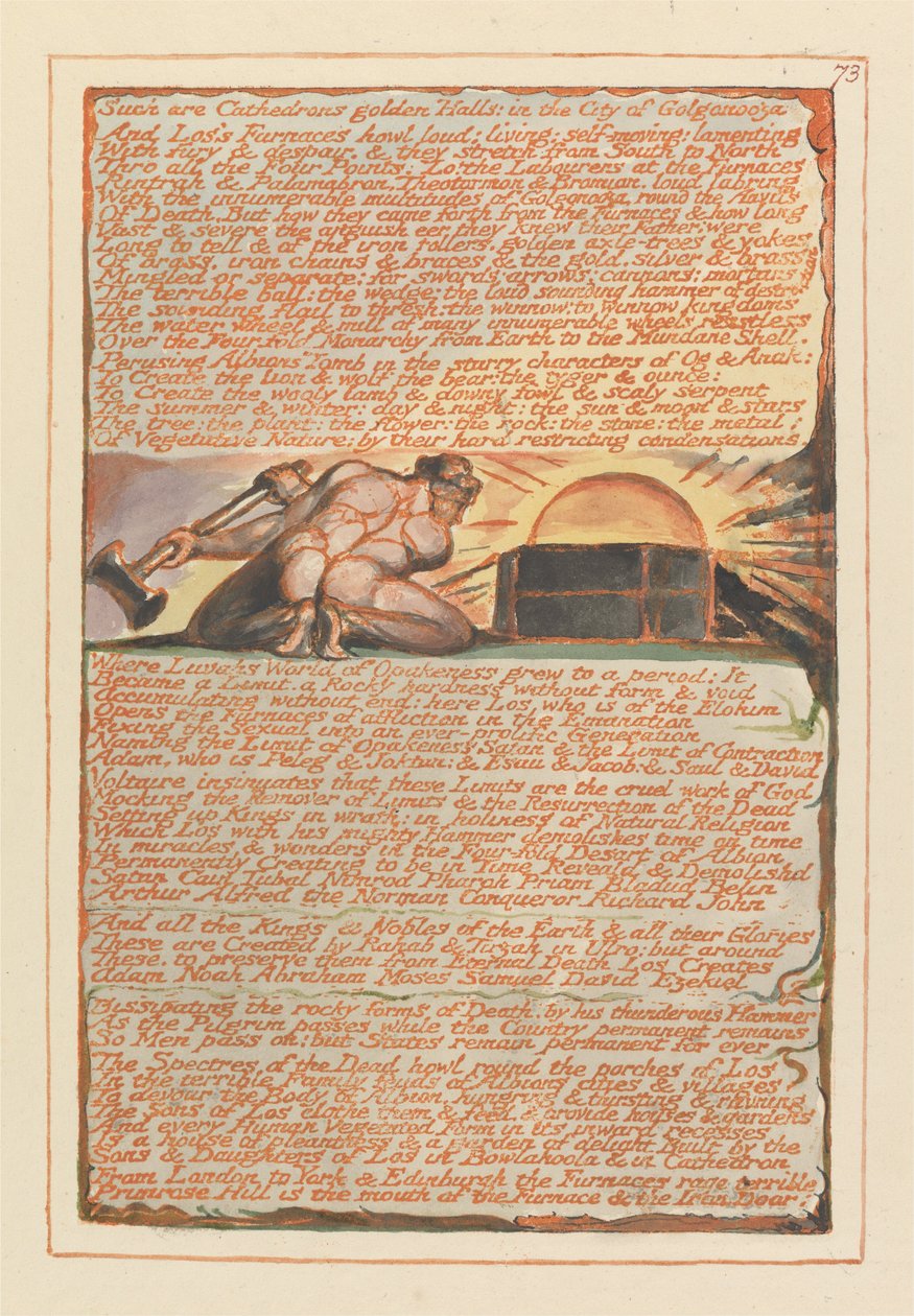 Jerusalem, Plate 73 by William Blake
