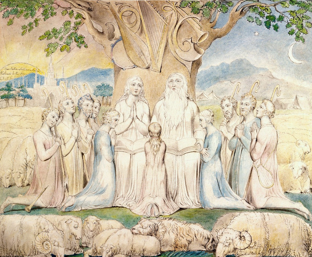 Job and His Family by William Blake