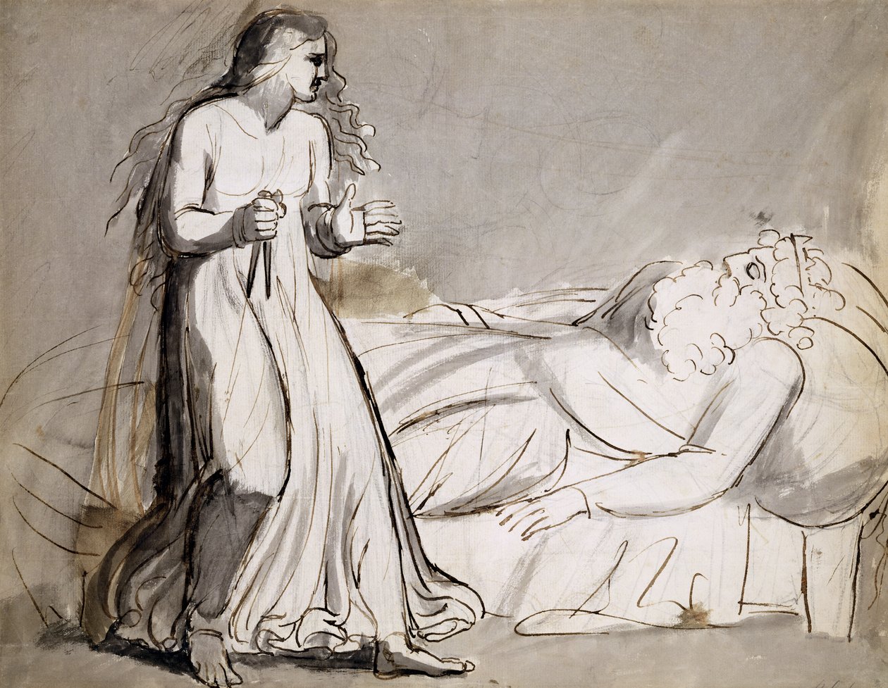 Lady Macbeth Approaching the Murdered Duncan by William Blake