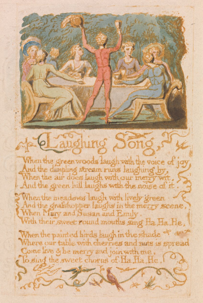 Laughing Song, plate 28 from Songs of Innocence by William Blake