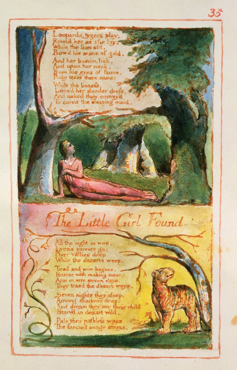 The Little Girl Found: plate 35 from Songs of Innocence and of Experience (copy AA) c.1815-26 by William Blake