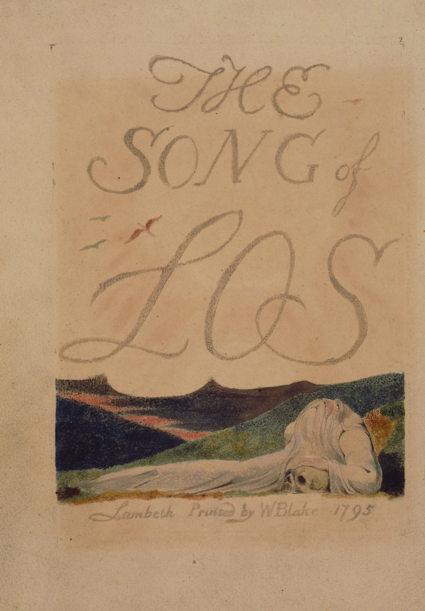 Plate 2 from The Song of Los, copy B, in the collection of the Library of Congress by William Blake
