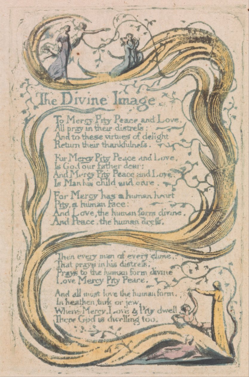 Songs of Innocence and of Experience, Plate 24, The Divine Image (Bentley 18) by William Blake