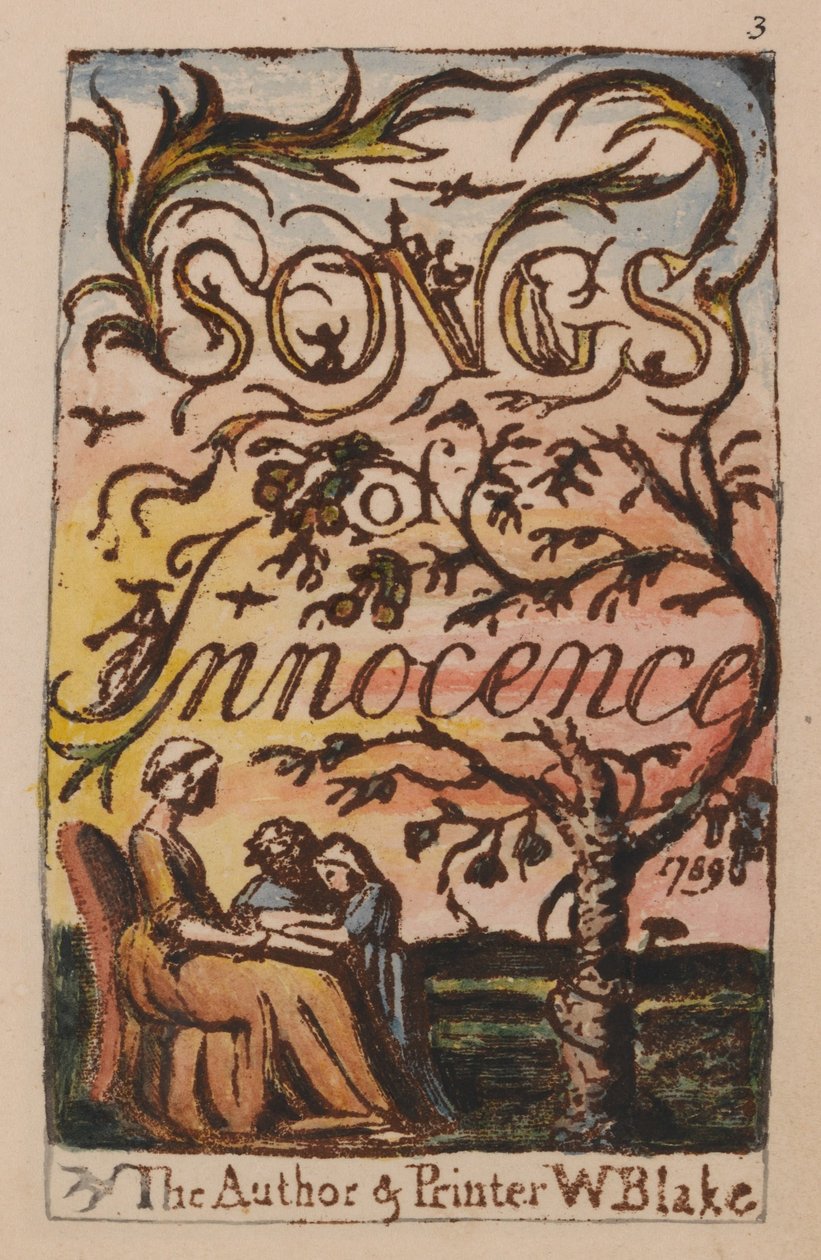 Songs of Innocence and of Experience, Plate 3, Innocence Title Page (Bentley 3) by William Blake