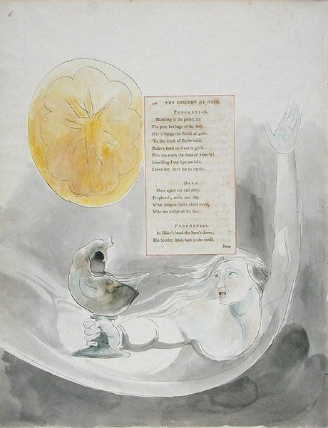 The Descent of Odin, design 82 from The Poems of Thomas Gray by William Blake