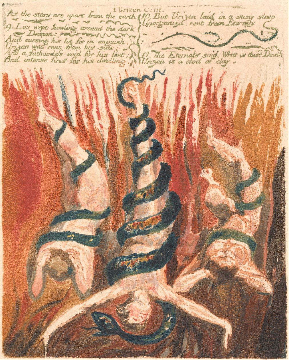 The First Book of Urizen, Plate 7 by William Blake