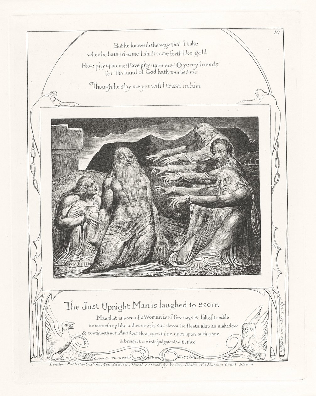 The Just Upright Man is laughed to scorn, 1825 by William Blake
