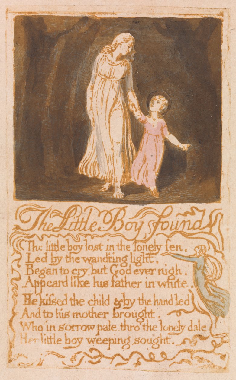 The Little Boy Found, plate 21 from Songs of Innocence by William Blake