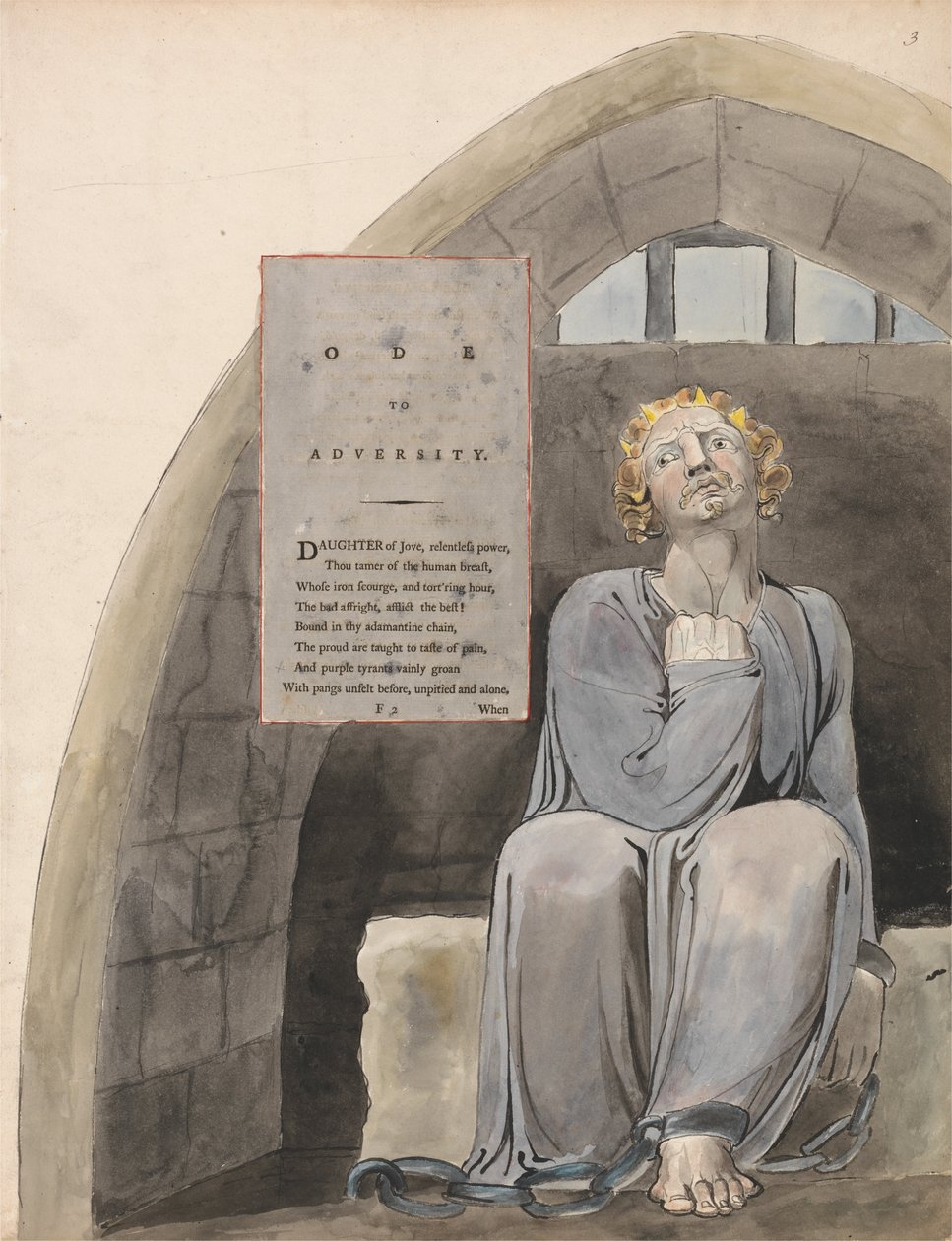 The Poems of Thomas Gray, Design 37, Ode to Adversity by William Blake