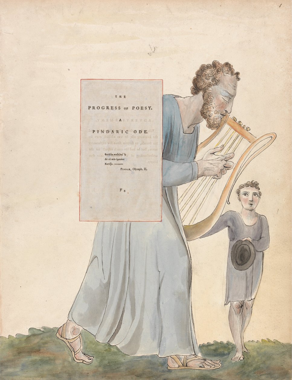 The Poems of Thomas Gray, Design 41, The Progress of Poesy by William Blake