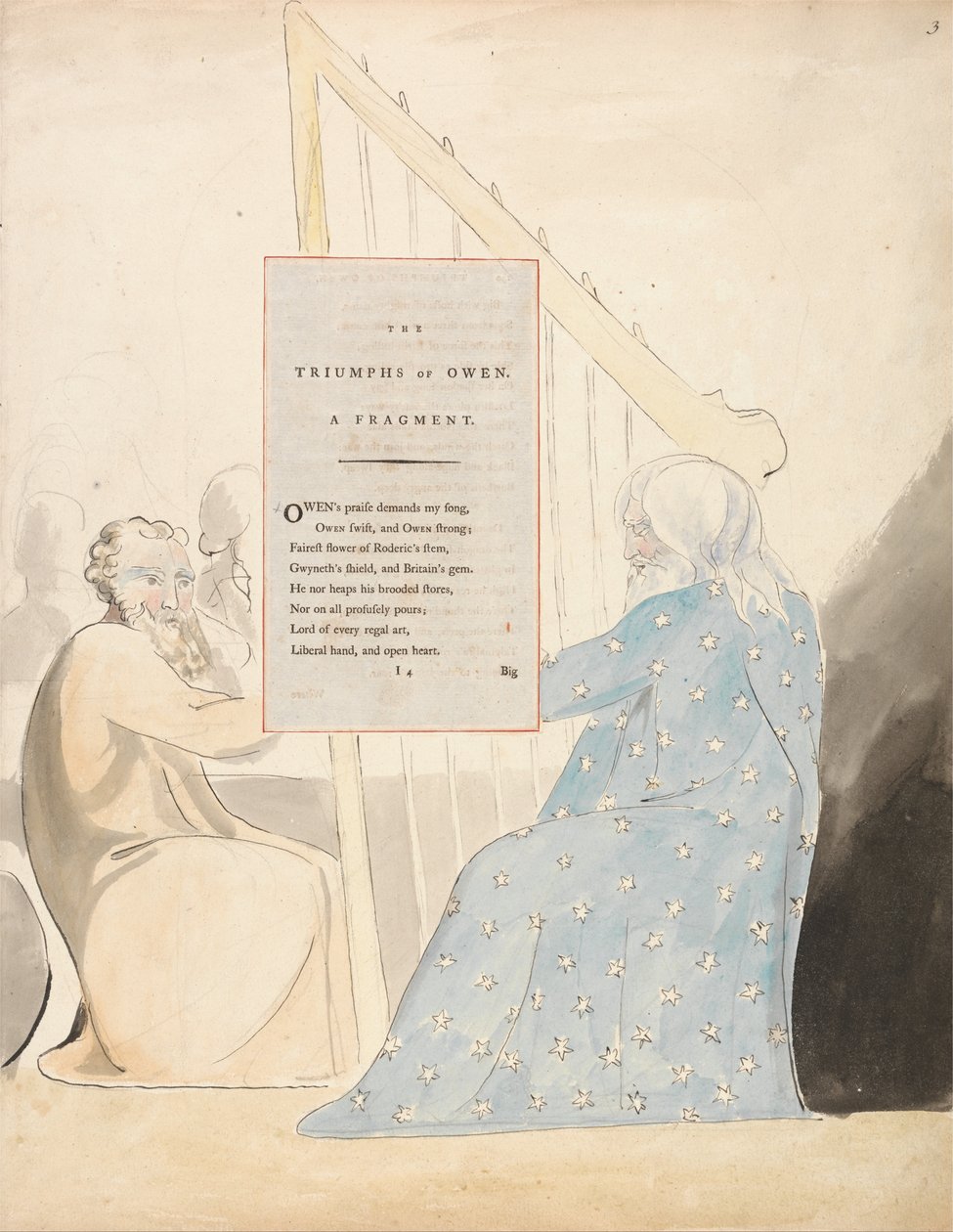 The Poems of Thomas Gray, Design 89, The Triumphs of Owen by William Blake