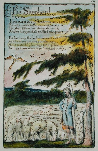 The Shepherd, illustration from Songs of Innocence and of Experience (Bentley Copy L) by William Blake