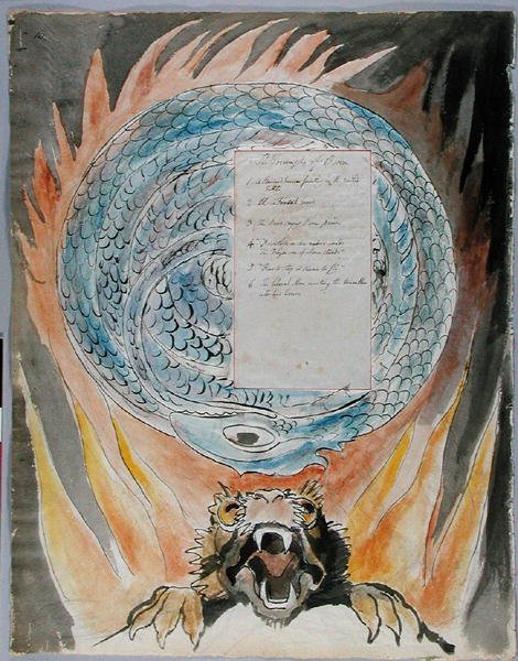 The Triumphs of Owen, design 86 from The Poems of Thomas Gray by William Blake