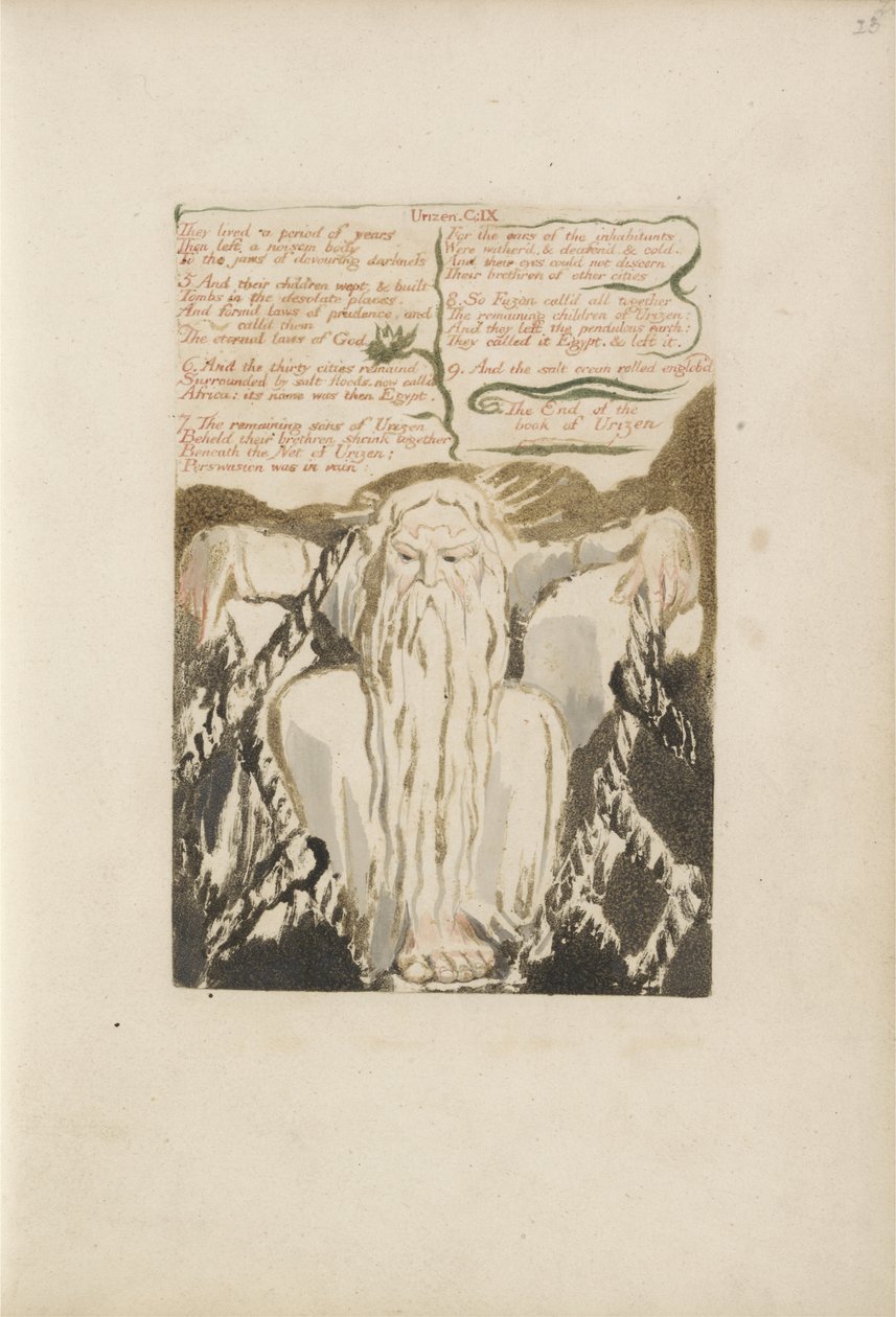They lived a period of years..., plate 27 from The First Book of Urizen, 1794 by William Blake