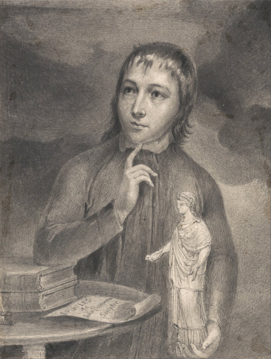 Thomas Alphonso Hayley, Half-Length Drawing by William Blake