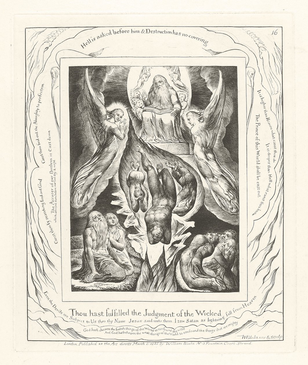 Thou Hast Fulfilled the Judgment of the Wicked, 1825 by William Blake