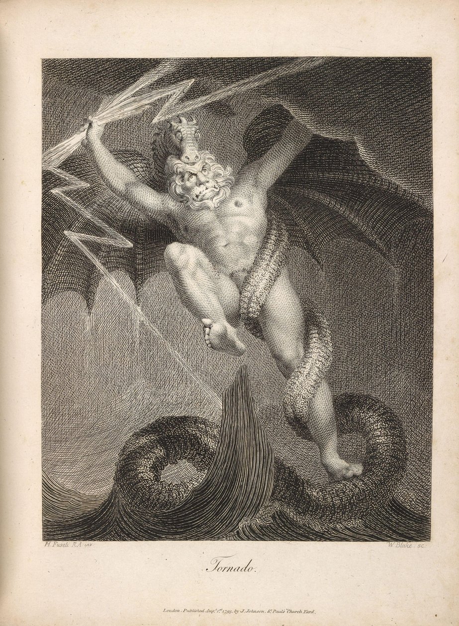 Tornado Fuseli and Blake by William Blake