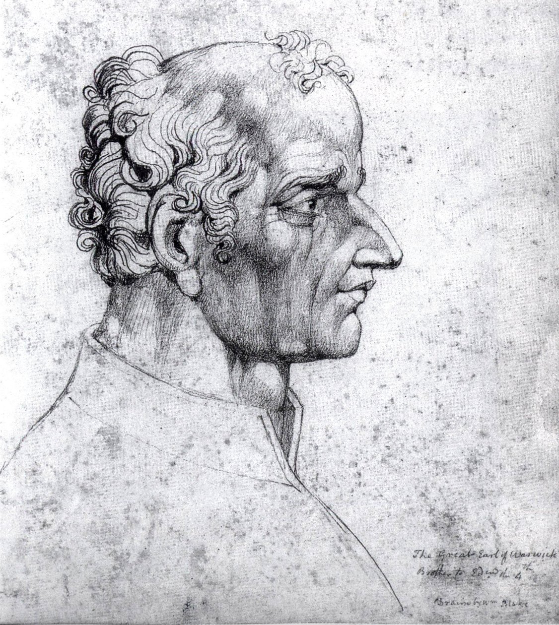 Visionary Head of The Great Earl of Warwick Richard Neville by William Blake