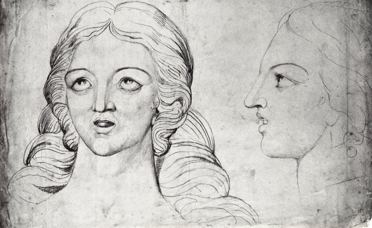 Visionary Head of Corinna the Theban by William Blake