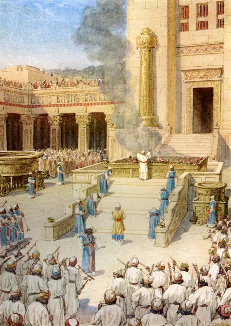 The Dedication of the Temple in Jerusalem Built by King Solomon - Bible by William Brassey Hole