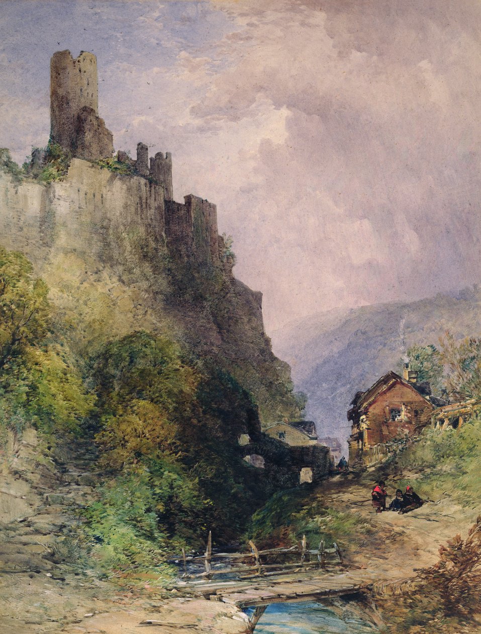 The Castle of Katz on the Rhine by William Callow