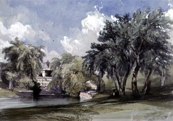 The Waterfall in Hyde Park by William Callow