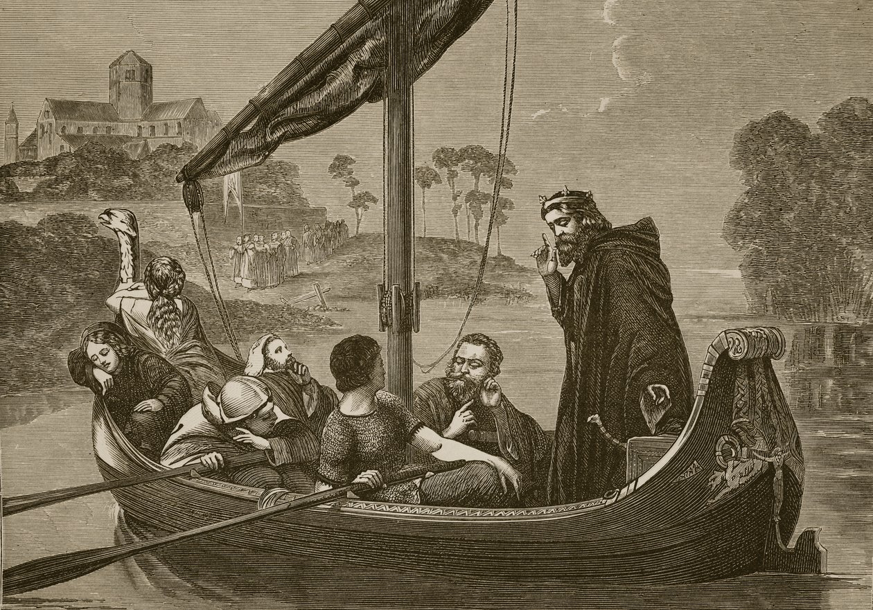 Canute on the River Nene Listening to the Choir of Ely Minster by William Cave Thomas
