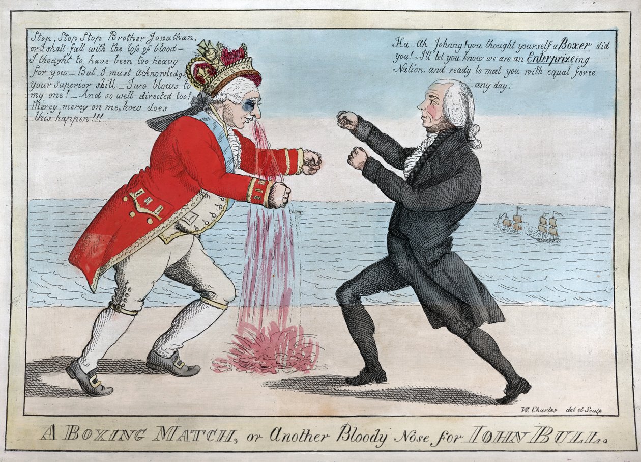 A Boxing Match or Another Bloody Nose for John Bull by William Charles