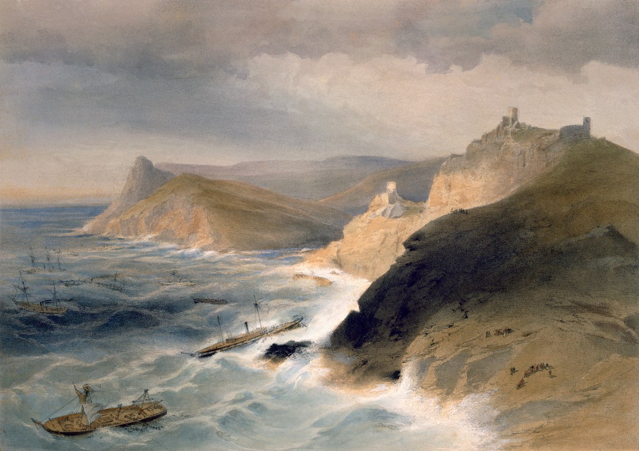 Gale off the Port of Balaklava, November 14th 1854, plate from 