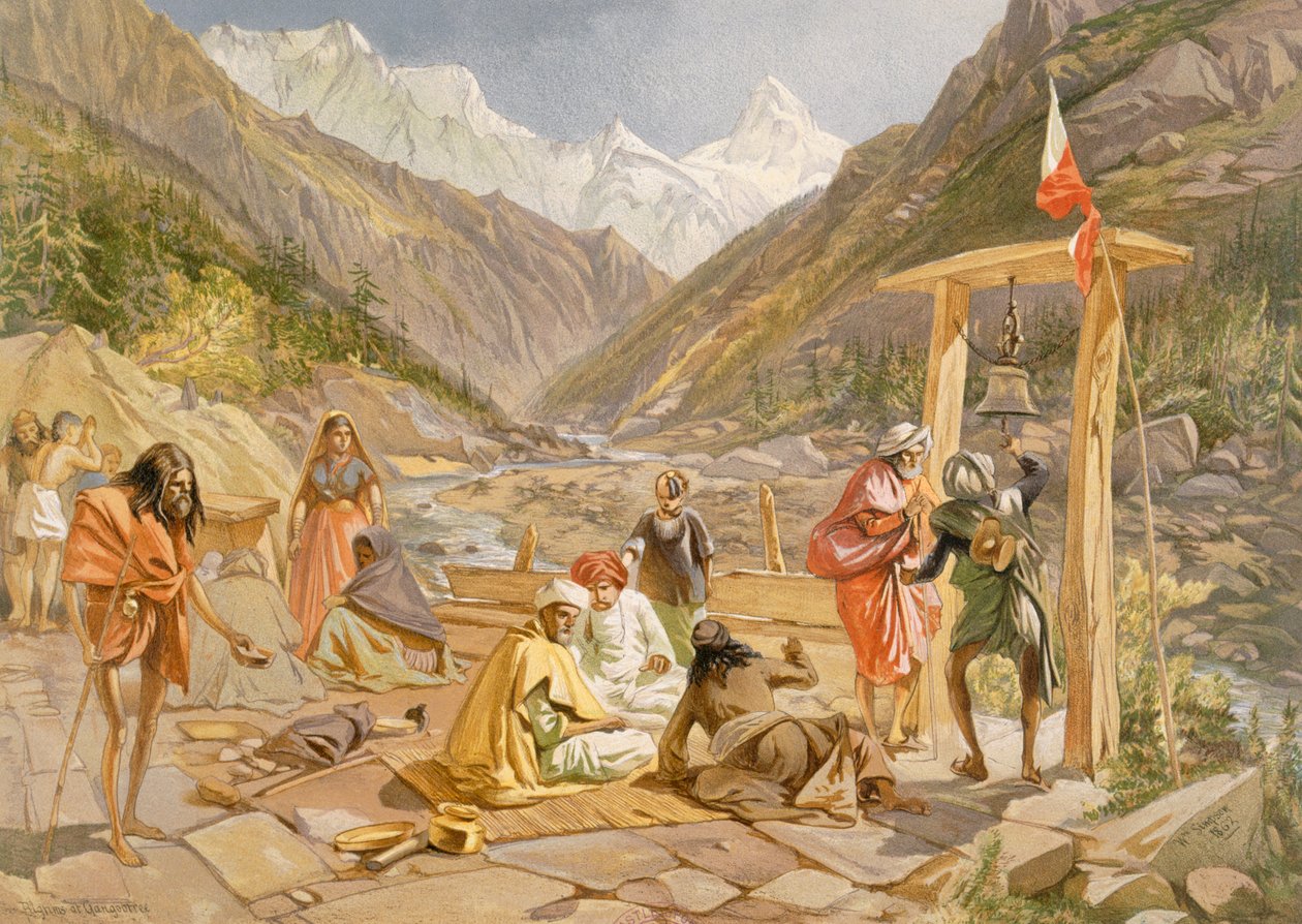 Pilgrims at Gangootree, from 