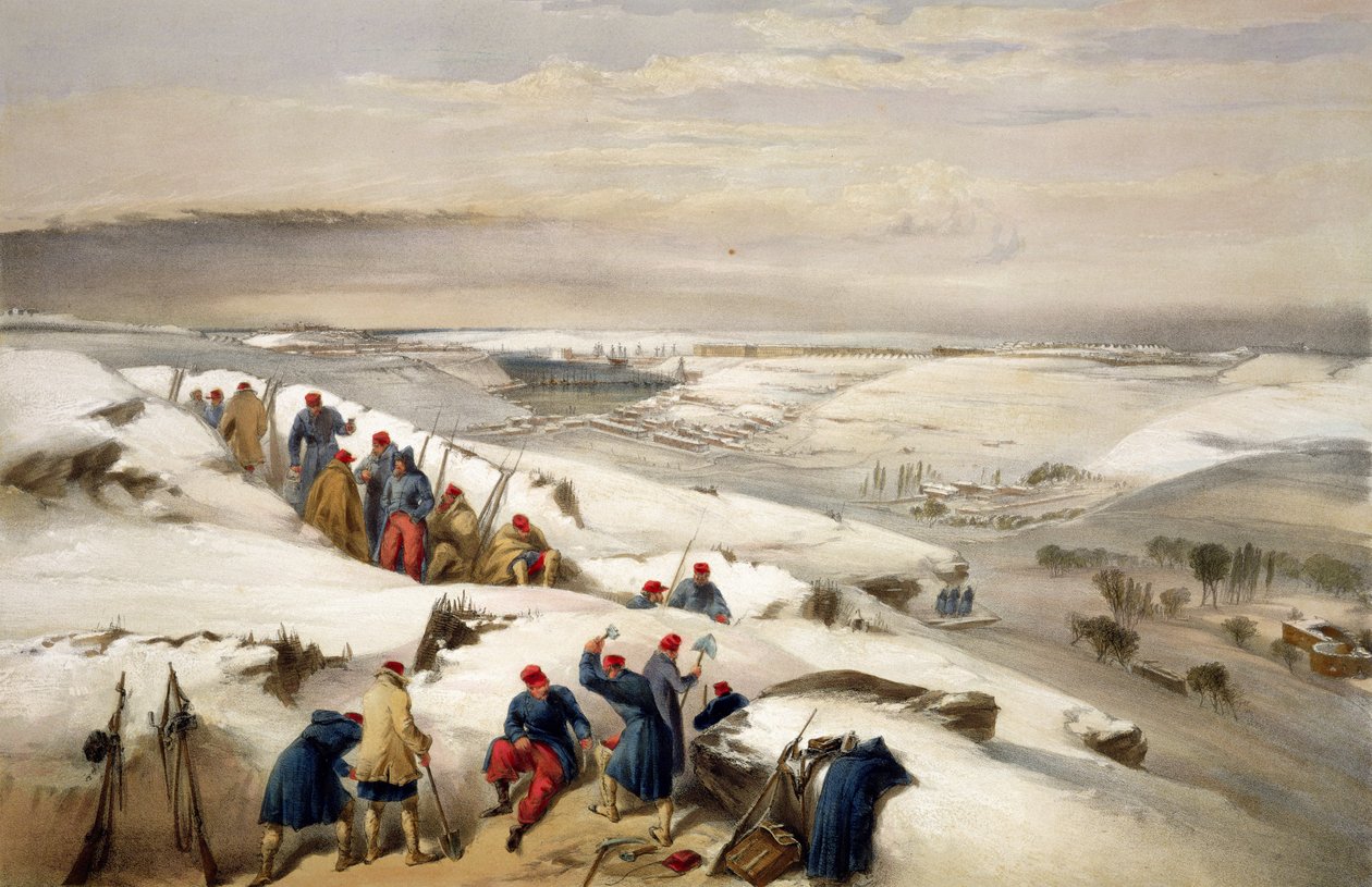 Sebastopol from the Extreme Right of the Trench Attack, plate from 
