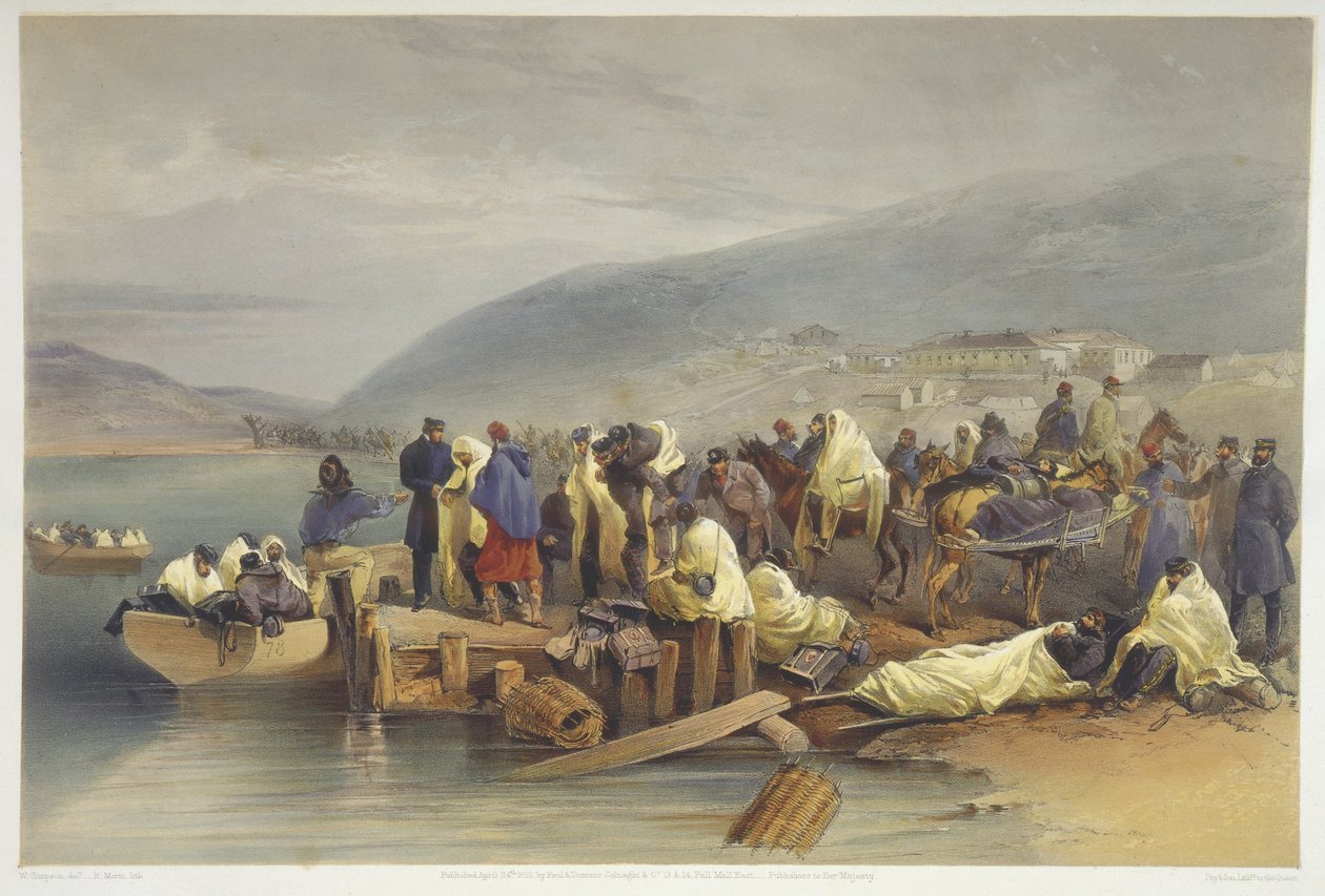The Embarkation of the Sick at Balaklava, Plate from 