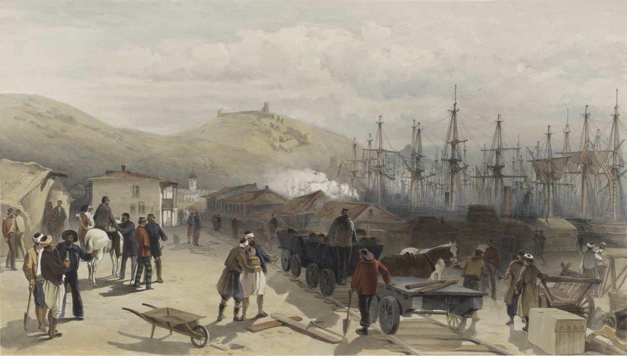 The Railway at Balaklava looking South by William Crimea Simpson
