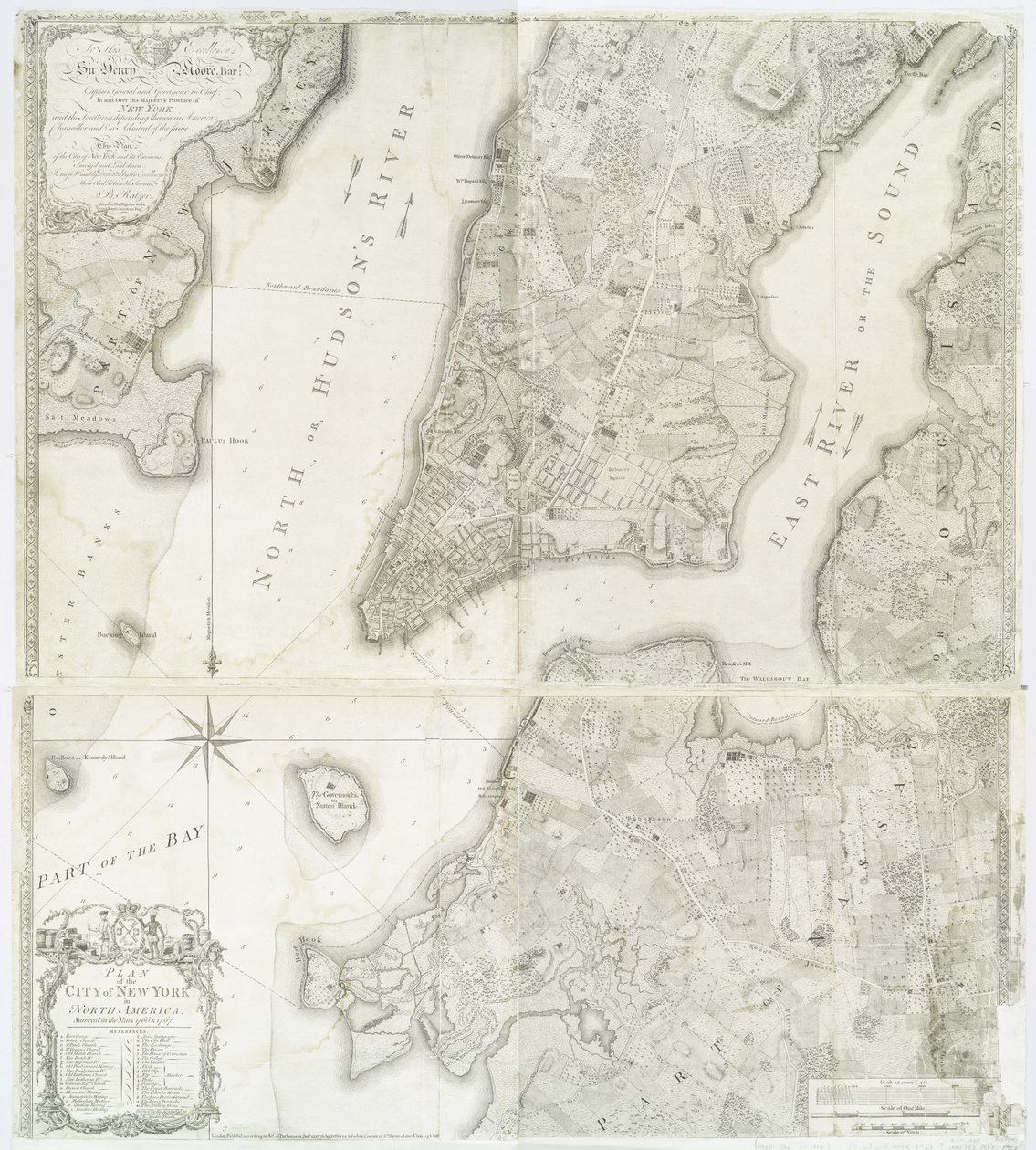 Plan of the City of New York in North America Surveyed in the Years 1766 and 1767 Published in Faden