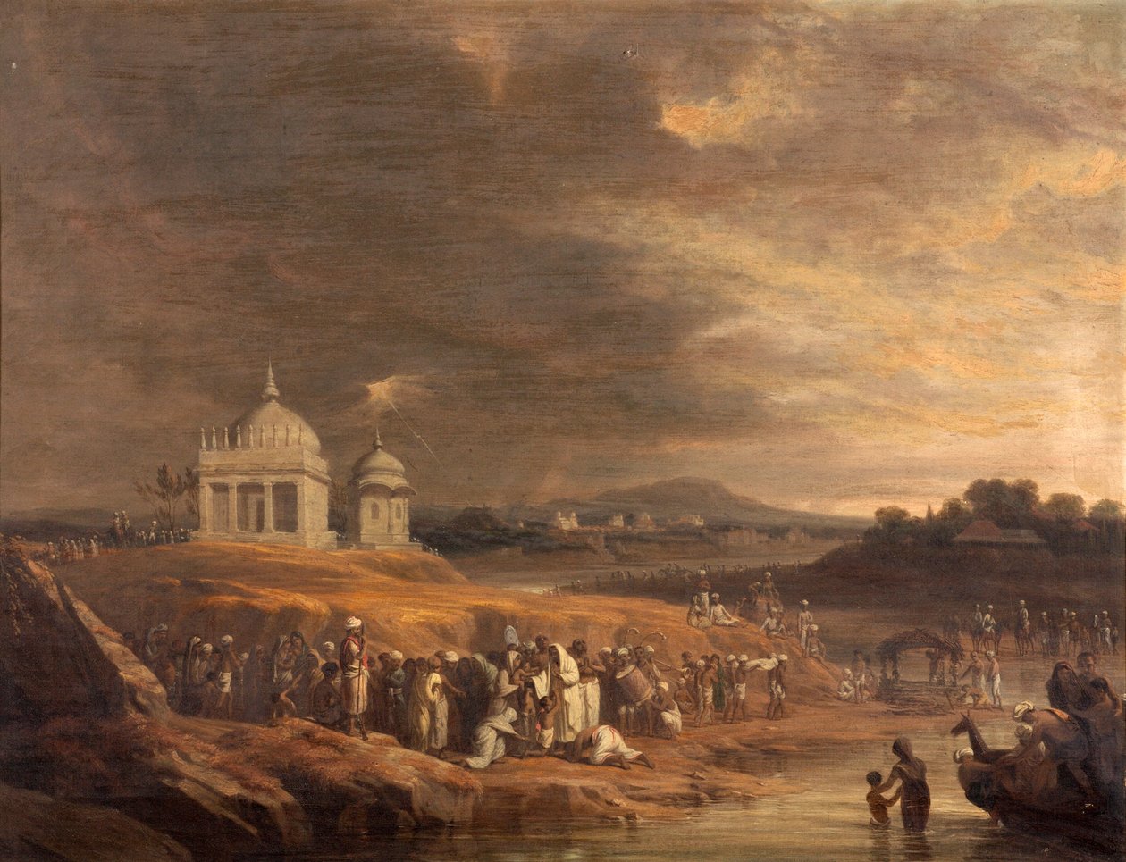 Indian Landscape with a Funeral by William Frederick Witherington