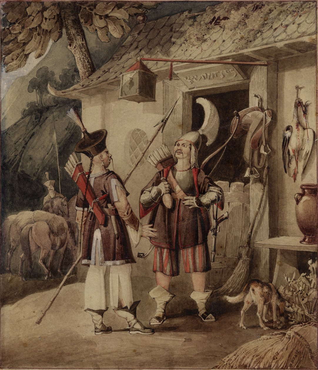 Chinese Tartars in Their War Costume by William Heath