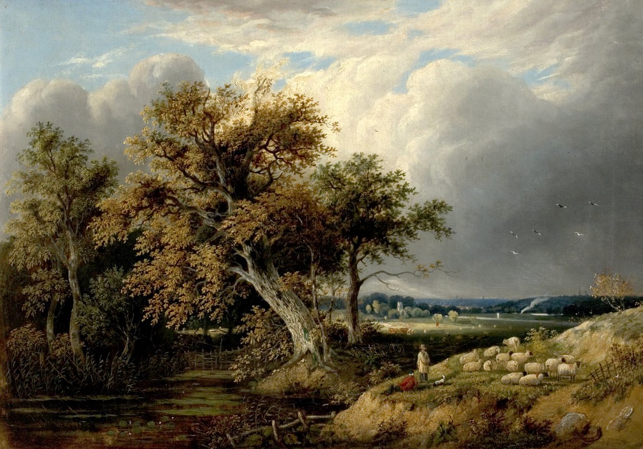 Landscape with Trees and Sheep, 19th century by William Henry Crome