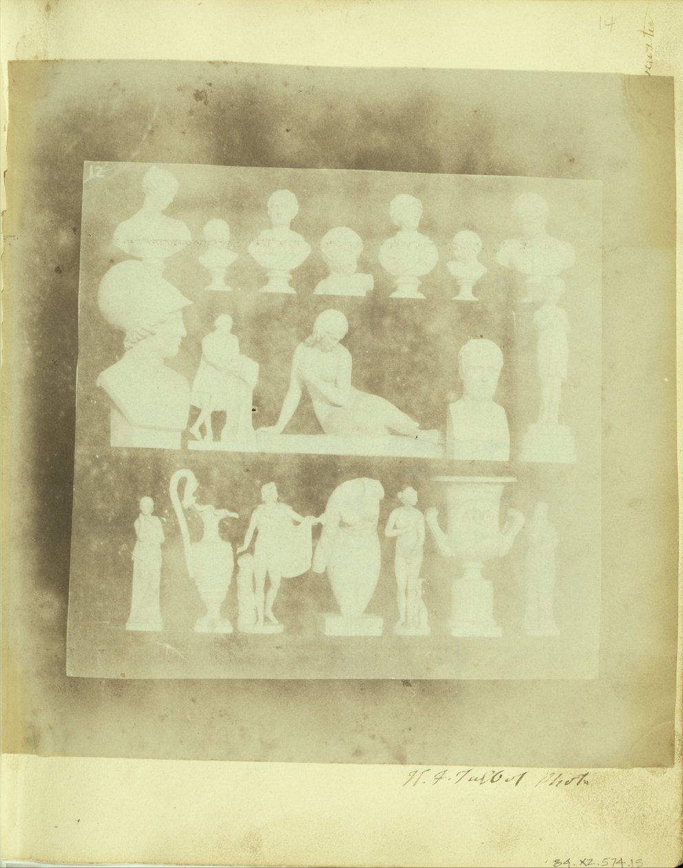 Casts on Three Shelves, in the Courtyard of Lacock Abbey by William Henry Fox Talbot