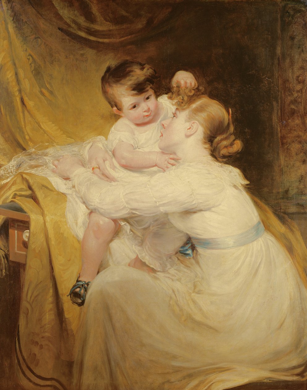 Portrait of Mrs De Wint and Her Daughter, Helen by William Hilton
