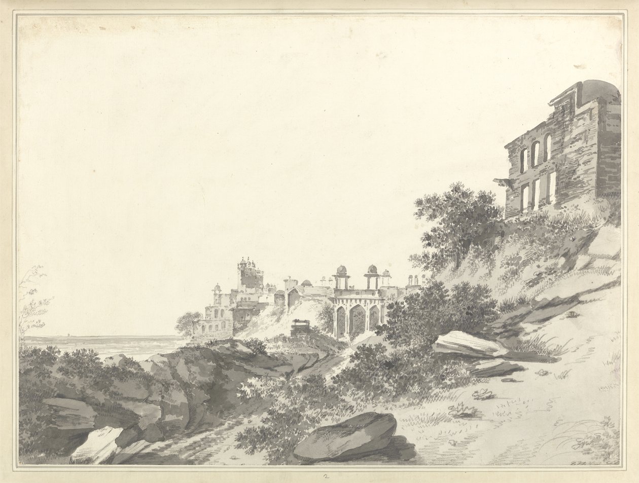A View of the Ruins of the Palace and Mosque at Fatepur Sikri, c.1783 by William Hodges